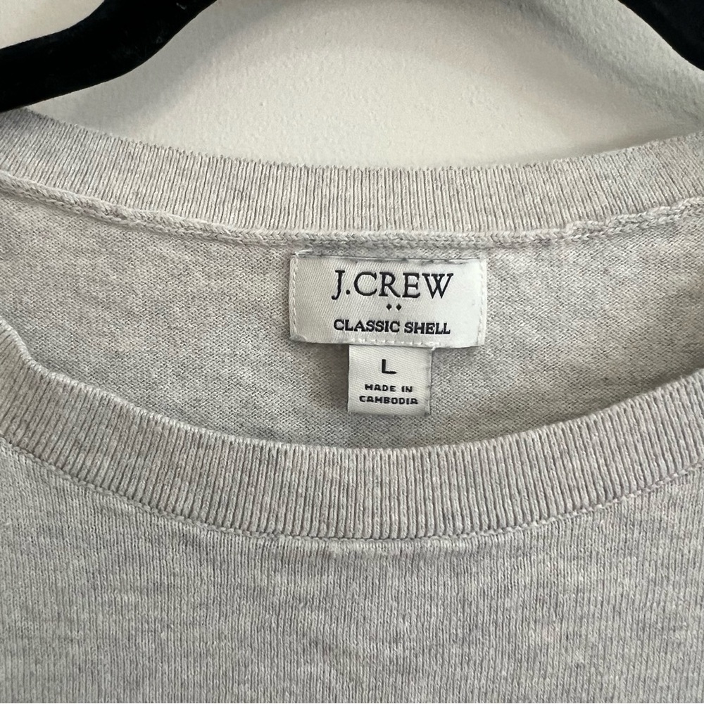 J. Crew Light Gray Sweater Tank Sweater Vest Classic Shell Minimalist Career - Picture 4 of 6